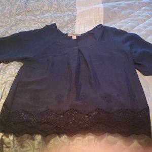 Flower embroider blouse